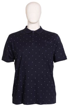 Espionage - All Over Print Jersey Polo - Navy (1)