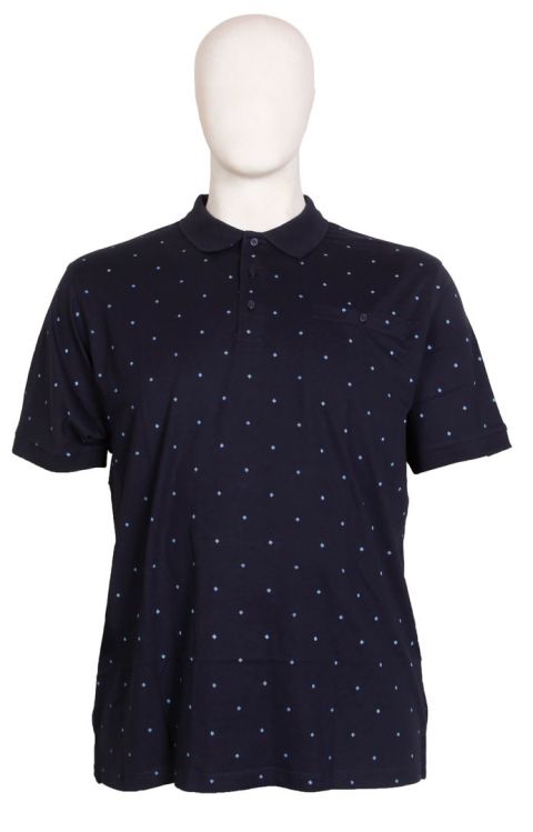 Espionage - All Over Print Jersey Polo - Navy billede 1