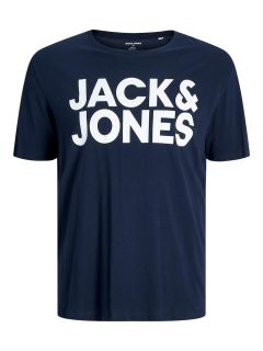Jack & Jones - Corp Stort Logo Print T-Shirt Navy Blazer (1)