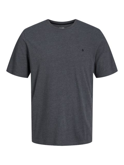 Jack & Jones - Paulos Meleret Ensfarvet T-Shirt Dark Grey billede 1