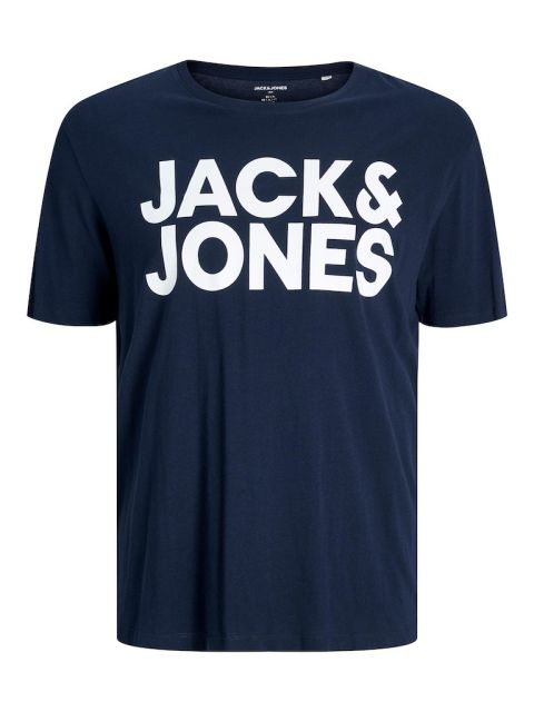 Jack & Jones - Corp Stort Logo Print T-Shirt Navy Blazer billede 1
