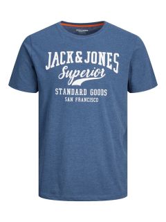 Jack & Jones - Logo Melange T-Shirt Ensign Blue (1)