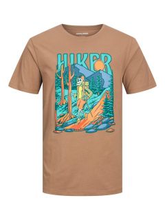 Jack & Jones  - Hiker Skull T-Shirt Otter (1)