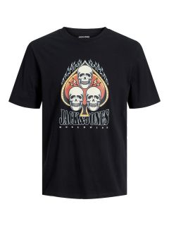 Jack & Jones  - Heavens Skull T-Shirt Sort (1)