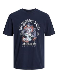 Jack & Jones  - Heavens Skull T-Shirt Sky Captain (1)