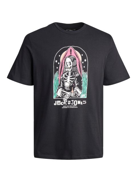 Jack & Jones  - Afterlife Skull T-Shirt Sort billede 1
