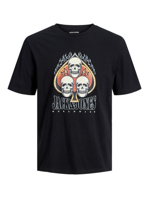 Jack & Jones  - Heavens Skull T-Shirt Sort billede 1
