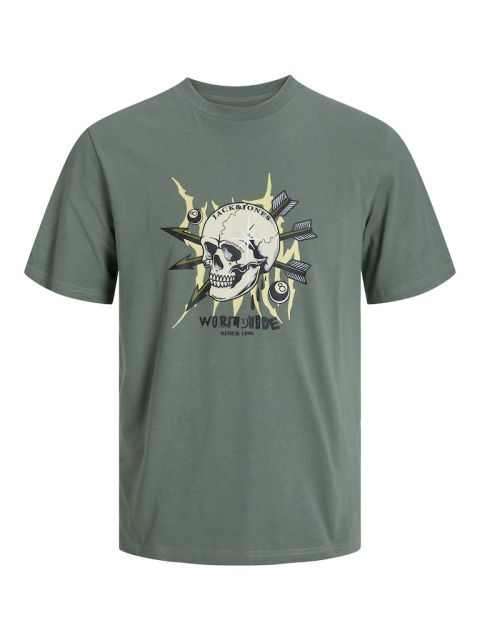 Jack & Jones  - Heavens Skull T-Shirt Laurel Wreath billede 1