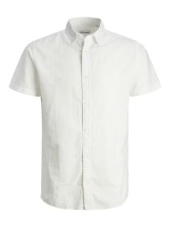 Jack & Jones - Linen Blend Skjorte S/S - Hvid (1)