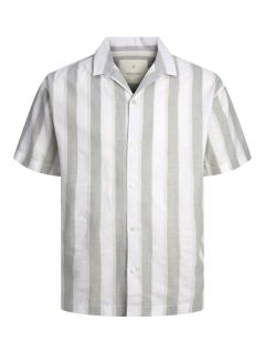 Jack & Jones - Summer Stripe Skjorte S/S - Lily Pad (1)