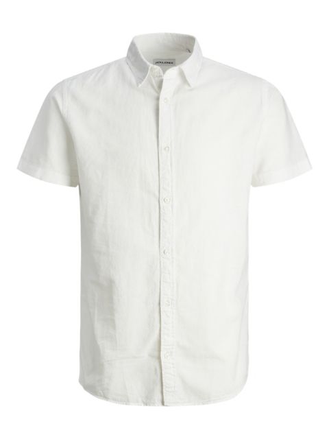 Jack & Jones - Linen Blend Skjorte S/S - Hvid billede 1