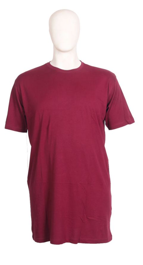 XLtøj - Standard T-Shirt Ekstra Lang - Vinrød billede 1