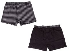 Espionage - Stribede/Sort 2 Pak Boksershorts (1)