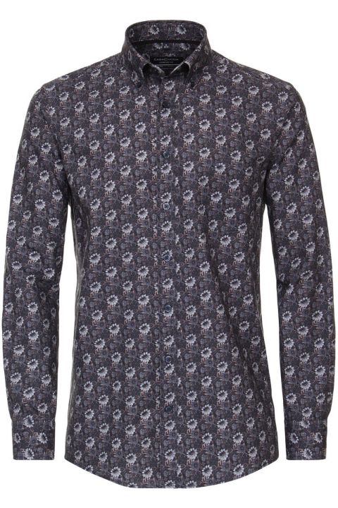 Casa Moda - Heinz Print Skjorte - L/S - Blå billede 1