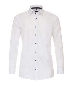 Casa Moda - Ensfarvet Glat Hvid skjorte L/S (1)