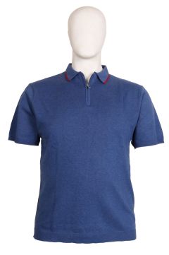 Espionage - Tipped Strik Polo Denim/Rød (1)