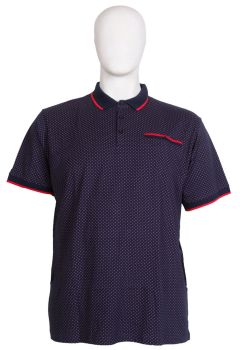 Espionage - Dot Print Polo Navy (1)