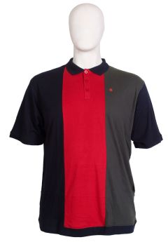 Espionage - Cut & Sew Polo Sort/Orange/Koksgrå (1)