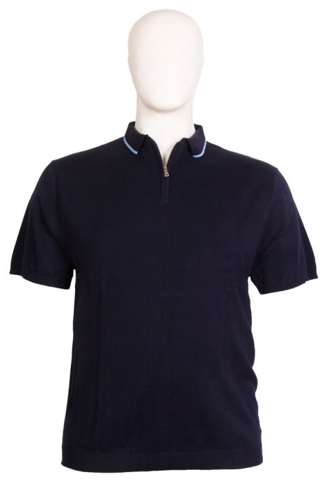 Espionage - Tipped Strik Polo - Navy/Blå billede 1