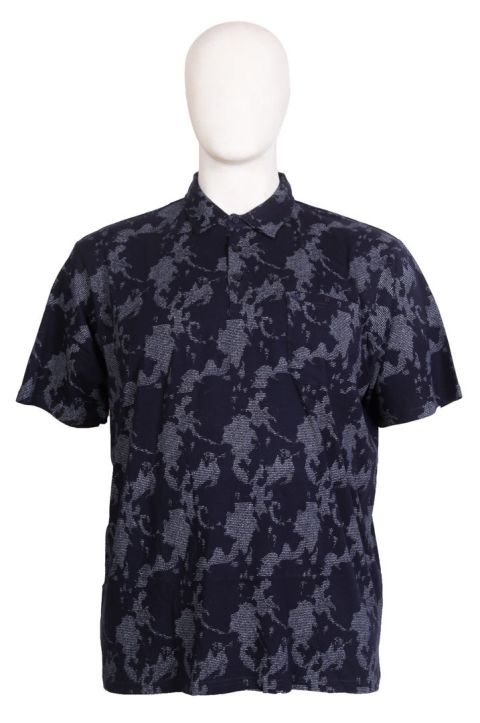 Espionage - Camo Print Polo Navy/Grå billede 1