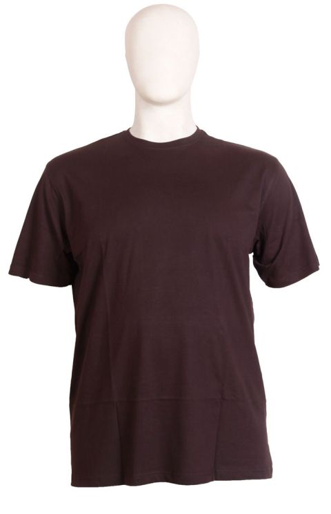 Espionage - Ensfarvet T-Shirt - Mørk Brun billede 1