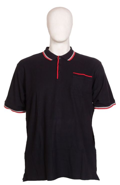 Espionage - Tipped Pique Polo - Sort billede 1