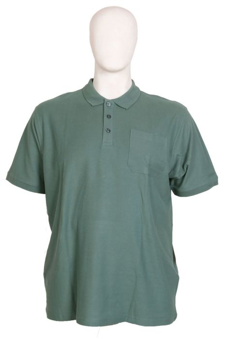 Espionage - Ensfarvet Bomulds Polo Spruce billede 1