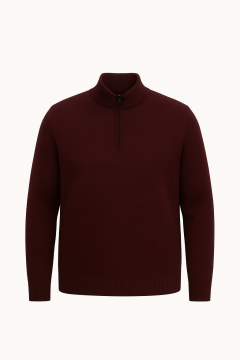 Espionage - Half Zip Jumper - Burgundy (1)