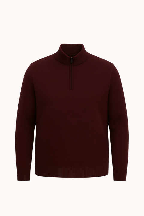 Espionage - Half Zip Jumper - Burgundy billede 1
