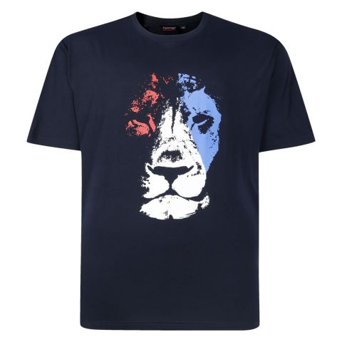 Espionage - Abstract Lion Print T-Shirt billede 1