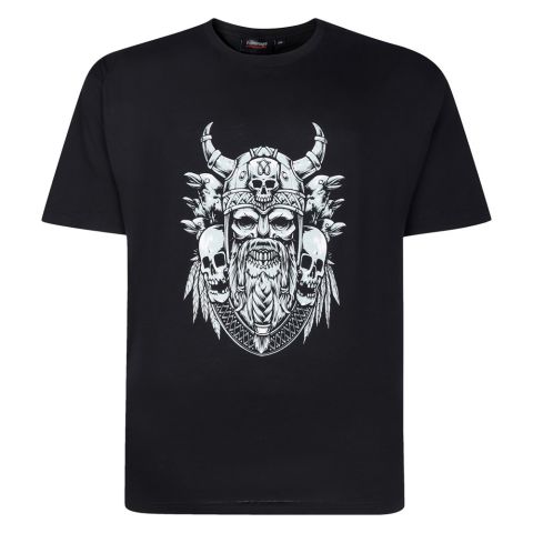 Espionage - Viking Skull Print T-Shirt billede 1