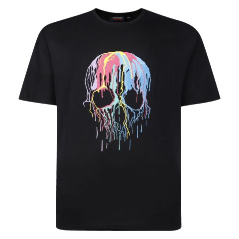 Espionage - Dripping Skull Print T-Shirt billede 1