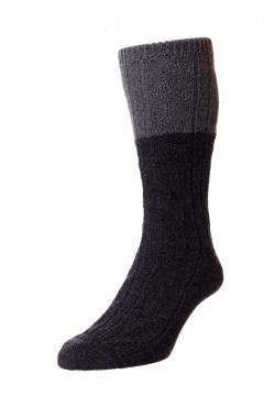 Hj Hall - Merino uld sokker 2 farvet (2)