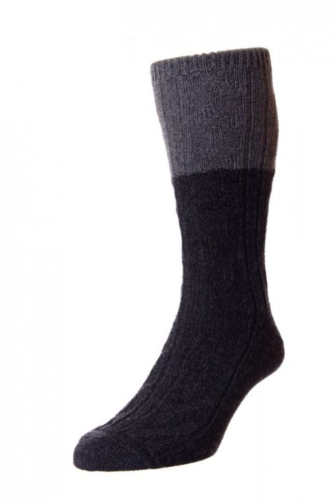 Hj Hall - Merino uld sokker 2 farvet billede 2