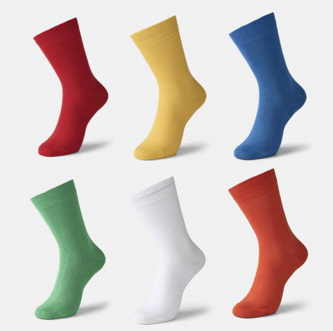 Multifarvede Bambusstrømper 6-pak fra IQ SOX billede 1