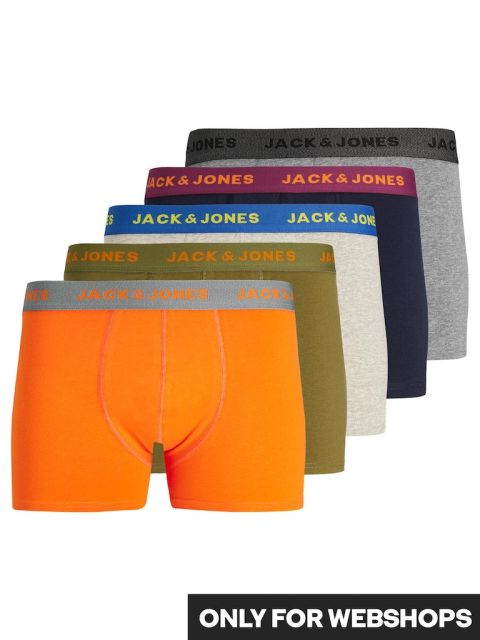 Jack & Jones - Solid Contrast 5 Pak Boxershorts billede 1