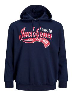 Jack & Jones - Logo Print Hættetrøje Trademark Navy Blazer (1)