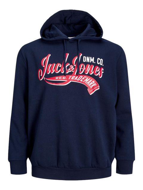 Jack & Jones - Logo Print Hættetrøje Trademark Navy Blazer billede 1