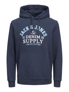 Jack & Jones - Logo Denim Supply Hættetrøje Navy (1)