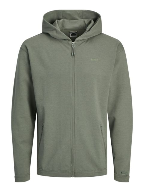 Jack & Jones - Cloud Hættetrøje m. Lynlås - Agave Green billede 1