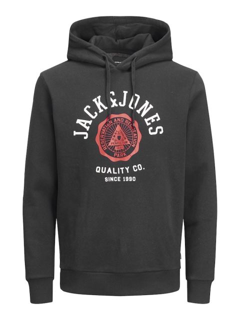 Jack & Jones - Logo Park Hættetrøje Sort billede 1