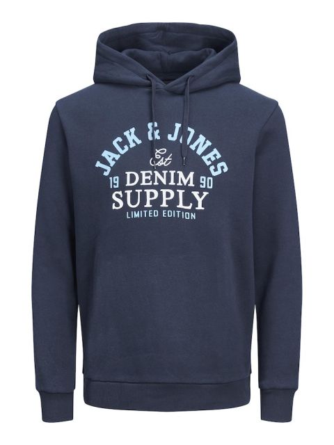 Jack & Jones - Logo Denim Supply Hættetrøje Navy billede 1