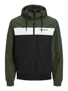 Jack & Jones - Rush Bomber Jakke m. Hætte - Forest Night (1)