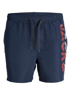 Jack & Jones - Fiji Logo Badeshorts Navy (1)