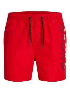 Jack & Jones - Fiji Logo Badeshorts Rød (1)