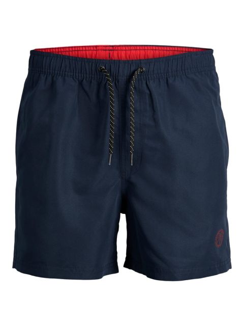 Jack & Jones - Fiji Ensfarvet Badeshorts Navy billede 1