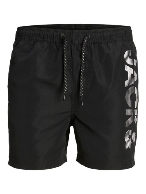 Jack & Jones - Fiji Logo Badeshorts Sort billede 1