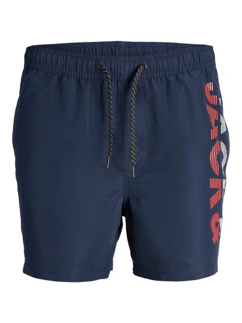 Jack & Jones - Fiji Logo Badeshorts Navy billede 1