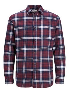 Jack & Jones - Plain Fall Ternet Skjorte Lange Ærmer Port Royal (1)