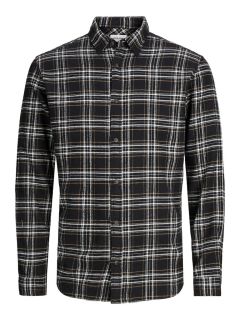 Jack & Jones - Plain Fall Ternet Skjorte Lange Ærmer Sort (1)